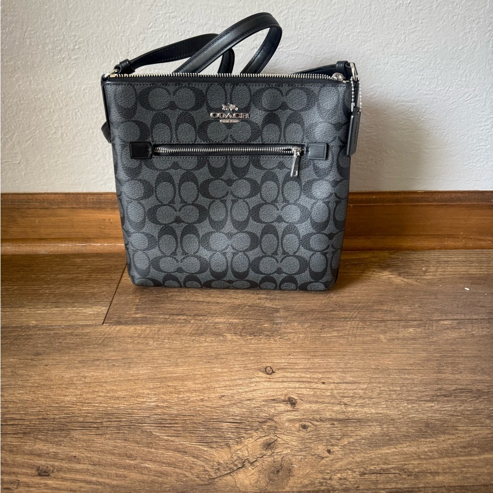 Coach Black Crossbody Bag with Signature Monogram